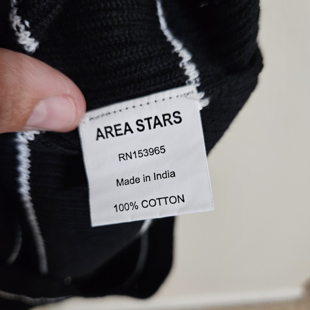 Area Stars Striped Black and White Sweater Dress - Picture 5 of 9